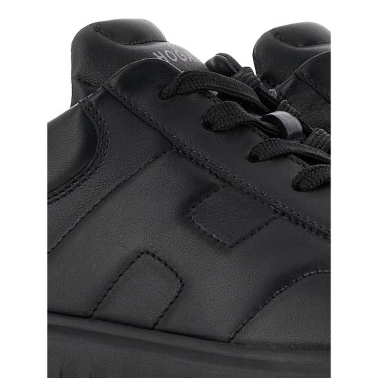 26FW 호간 H 스트라이프 스니커즈 HXM6450FC60L E99999 BLACK - HOGAN