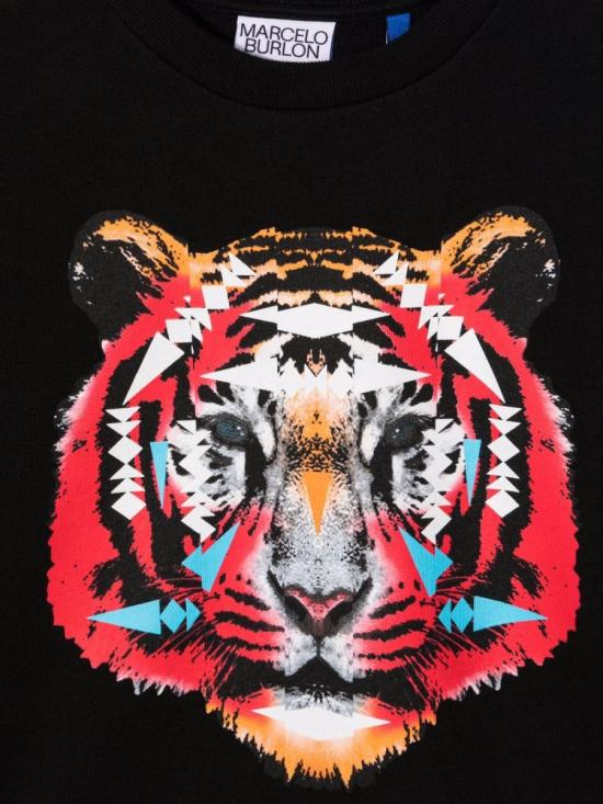  마르셀로 불론 스웨터 CBBA001F21FLE006K 1026 BLACK - MARCELO BURLON
