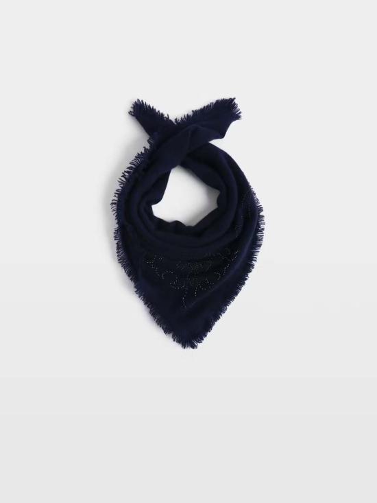  자딕앤볼테르 머플러/스카프 Zadig & Voltaire 미니 Stevie Strass 웨스턴 스카프 사일런트 - ZADIG & VOLTAIRE