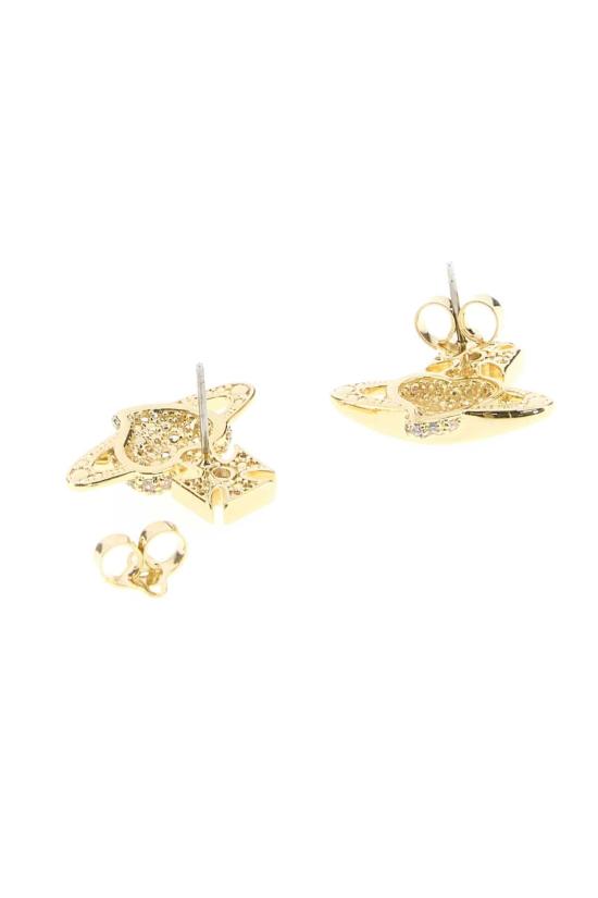 26FW 비비안웨스트우드 아그나타 실버 귀걸이 6201036H02P102 P102 GOLD - VIVIENNE WESTWOOD