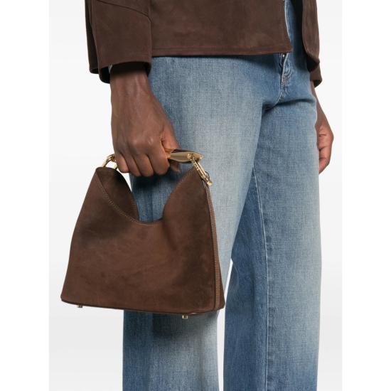 26FW 엘렘 숄더백 SMALL BOOMERAN SUEDE BROWN - ELLEME