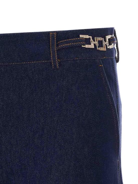 26FW 리우조 스트레이트 팬츠 UF6080D036877000 BLUE - LIU JO