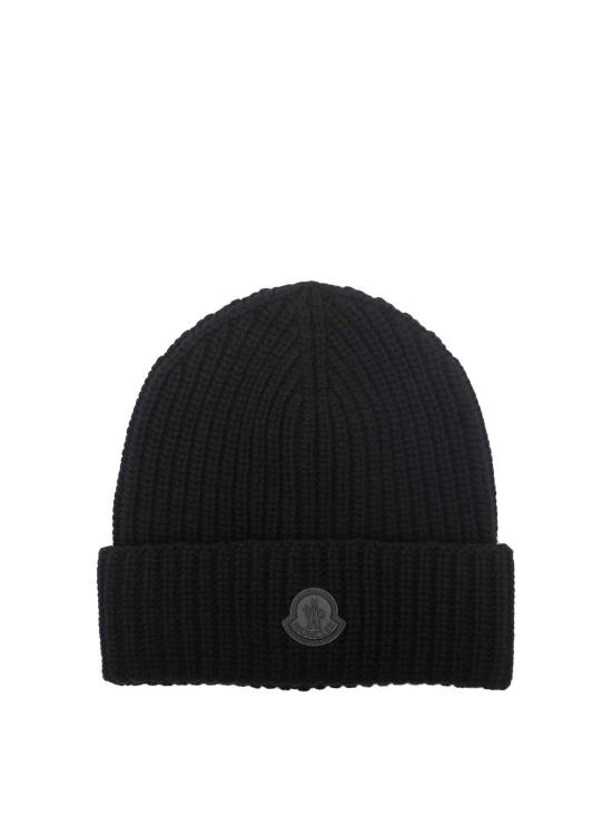 26FW 몽클레어 로고 울 캐시미어 비니 3B00059M4281999 BLACK