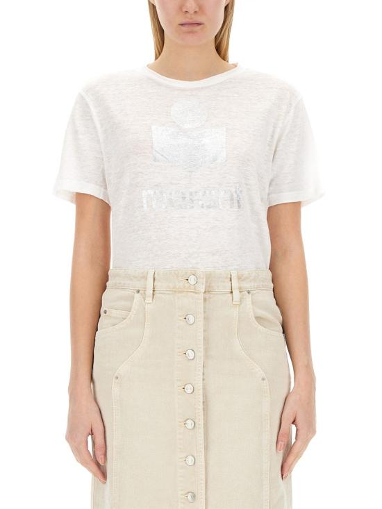  이자벨마랑에뚜왈 즈웰 로고 티셔츠 TS0001FB A1N10E20WH WHITE - ISABEL MARANT ETOILE