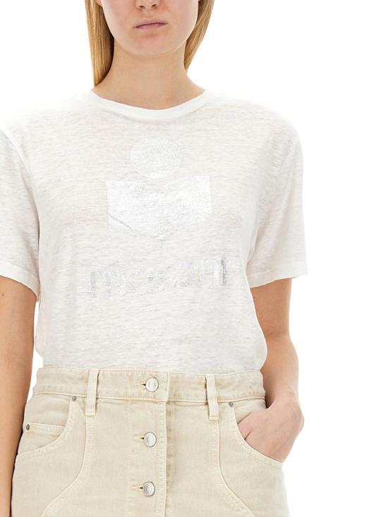  이자벨마랑에뚜왈 즈웰 로고 티셔츠 TS0001FB A1N10E20WH WHITE - ISABEL MARANT ETOILE