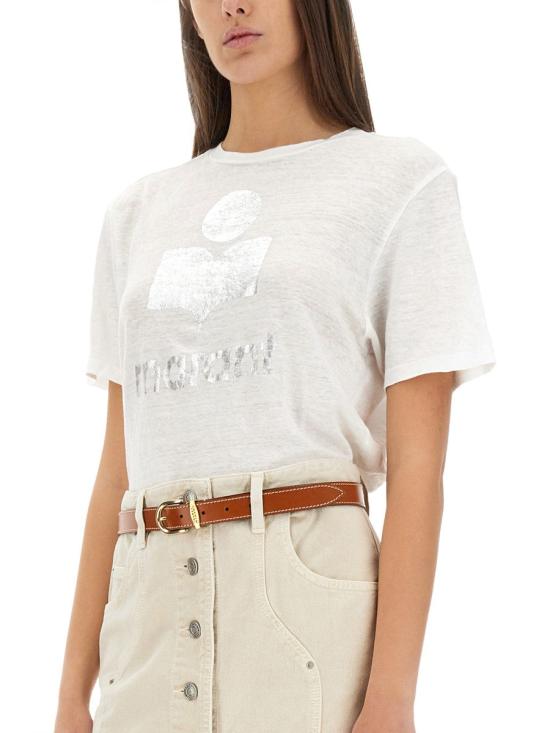  이자벨마랑에뚜왈 즈웰 로고 티셔츠 TS0001FB A1N10E20WH WHITE - ISABEL MARANT ETOILE