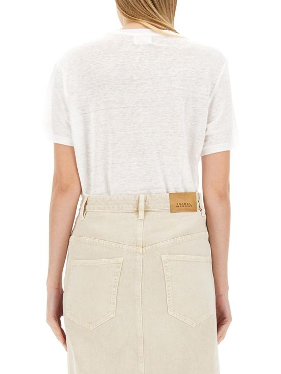  이자벨마랑에뚜왈 즈웰 로고 티셔츠 TS0001FB A1N10E20WH WHITE - ISABEL MARANT ETOILE
