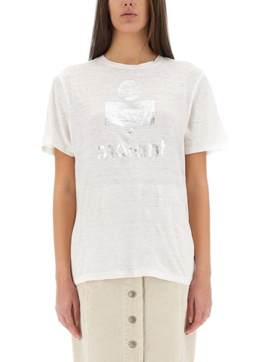  이자벨마랑에뚜왈 즈웰 로고 티셔츠 TS0001FB A1N10E20WH WHITE - ISABEL MARANT ETOILE