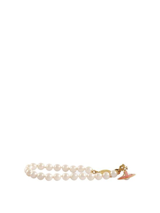 26FW 비비안웨스트우드 시모네타 펄 ORB 팔찌 6102017402R752 GOLD - VIVIENNE WESTWOOD