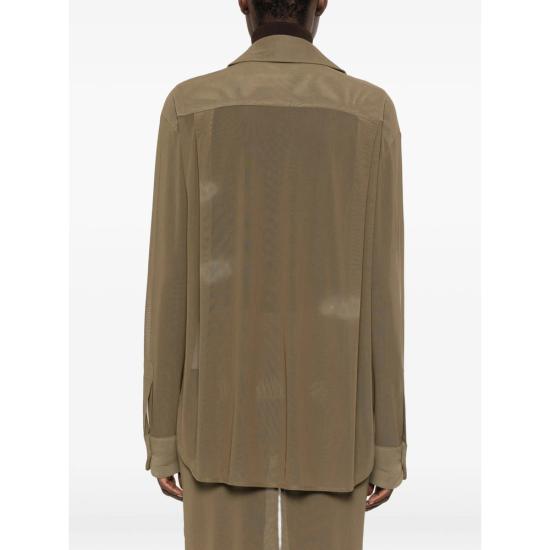26FW 더프랭키샵 셔츠 PERI SHEER KHAKI GREEN - THE FRANKIE SHOP