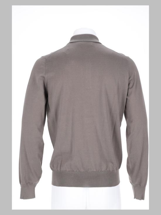 26FW 브루넬로 쿠치넬리 니트 폴로 셔츠 M29800135 CUQ55 GREY - BRUNELLO CUCINELLI