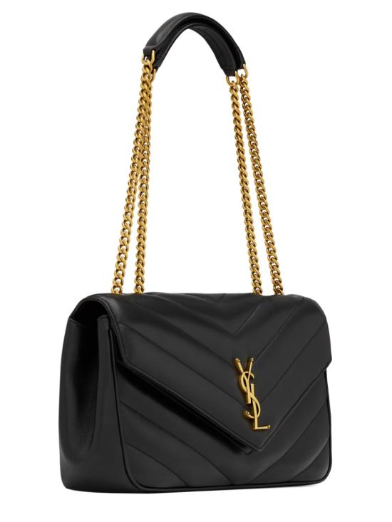 26FW 생로랑 루루 마틀라세 램스킨 미디움 숄더백 801439 AAEAX1000 BLACK - SAINT LAURENT