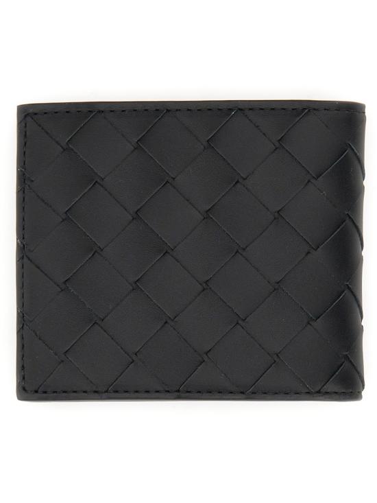 26FW 보테가베네타 인트레치아토 반지갑 743211 VCPQ48803 BLACK - BOTTEGA VENETA