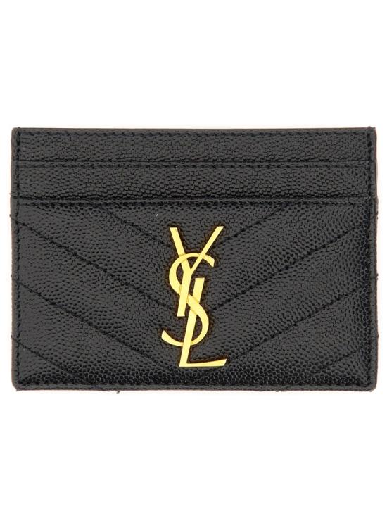 26FW 생로랑 카산드라 마틀라세 카드 케이스 423291 BOW011000 BLACK - SAINT LAURENT