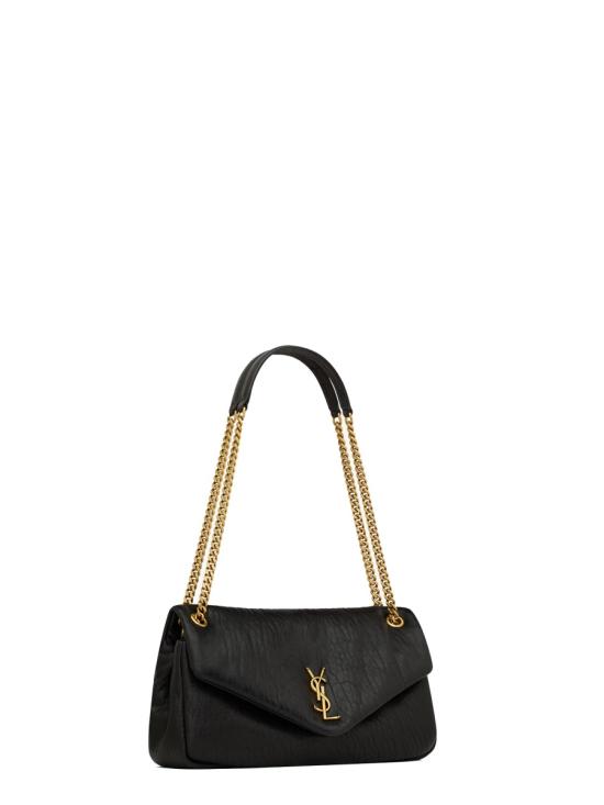 26FW 생로랑 칼립소 미디움 그레인 램스킨 숄더백 800916 AACYT1000 BLACK - SAINT LAURENT