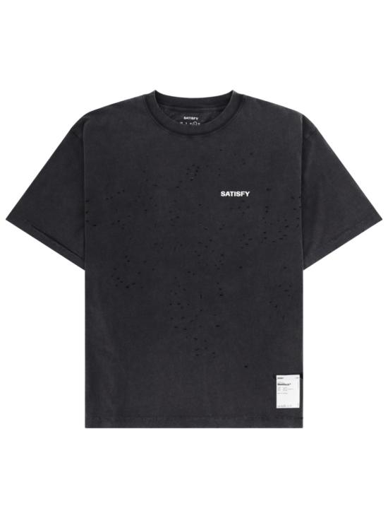 26FW 새티스파이 모스테크 티셔츠 11006 00A02 00A02 BLACK - SATISFY