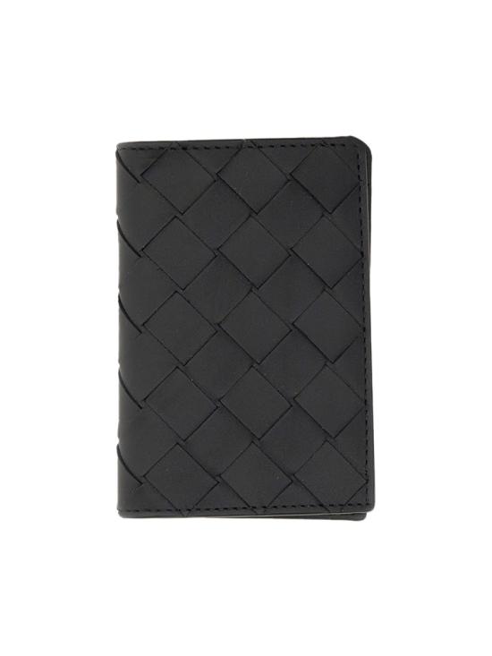 26FW 보테가베네타 인트레치아토 플랩 카드 케이스 749417 VCPQ48803 BLACK