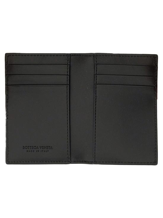 26FW 보테가베네타 인트레치아토 플랩 카드 케이스 749417 VCPQ48803 BLACK - BOTTEGA VENETA