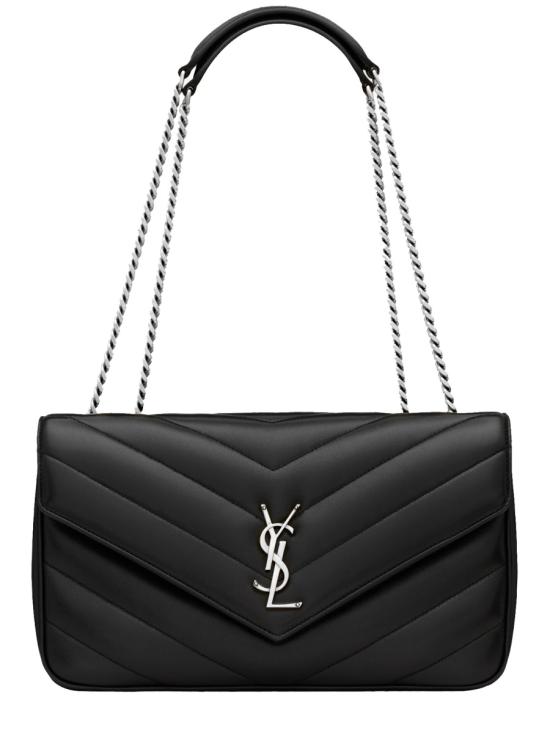 26FW 생로랑 루루 미디움 마테라쎄 램스킨 숄더백 801439 AAE4Y1000 BLACK - SAINT LAURENT