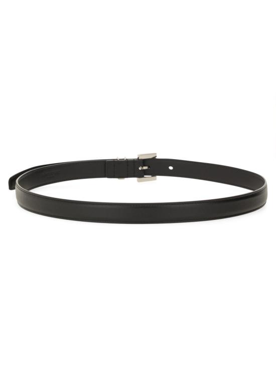 26FW 생로랑 카산드라 씬 스퀘어 버클 벨트 554465 BOO0N1000 BLACK - SAINT LAURENT
