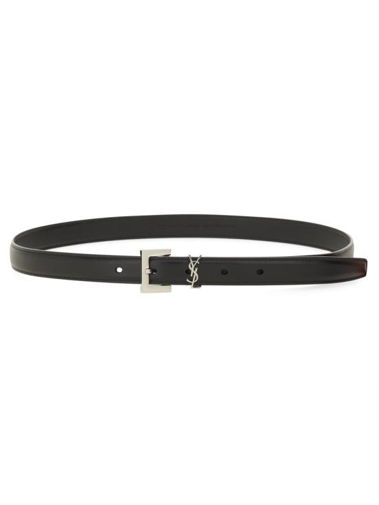 26FW 생로랑 카산드라 씬 스퀘어 버클 벨트 554465 BOO0N1000 BLACK - SAINT LAURENT