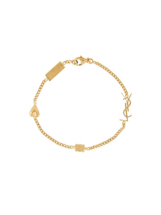26FW 생로랑 메탈 오피움 하트 참 브레이슬릿 701950 Y15269137 GOLD - SAINT LAURENT