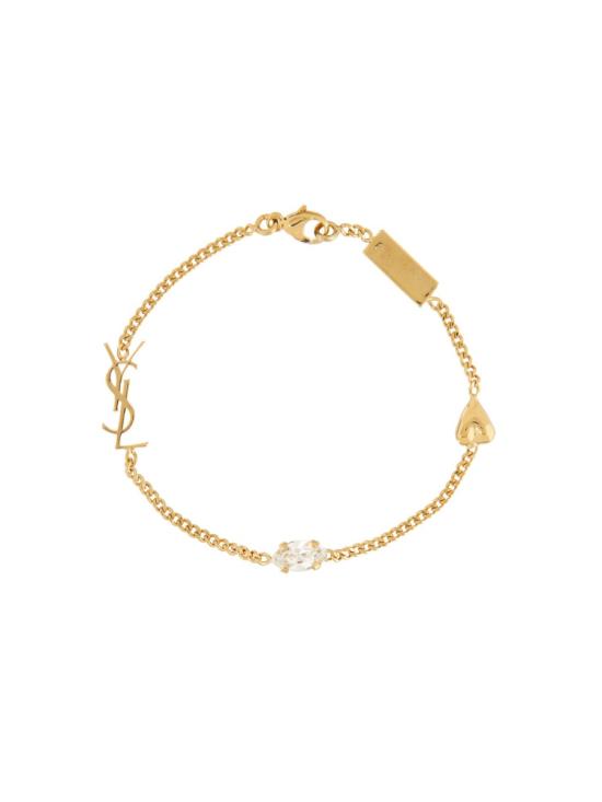 26FW 생로랑 메탈 오피움 하트 참 브레이슬릿 701950 Y15269137 GOLD - SAINT LAURENT