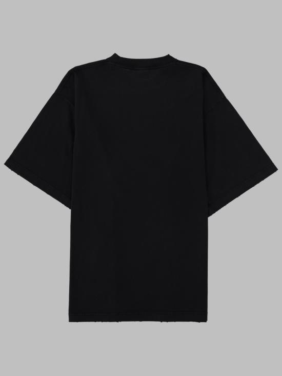 26FW 발렌시아가 오버사이즈 그래픽 티셔츠 871733 TUVO61041 BLACK - BALENCIAGA