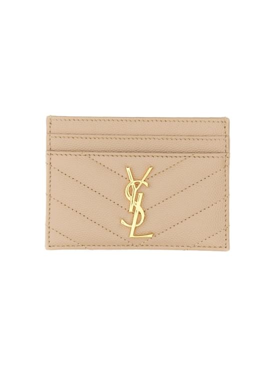 26FW 생로랑 카산드라 마틀라세 카드 케이스 423291 BOW012721 BEIGE - SAINT LAURENT