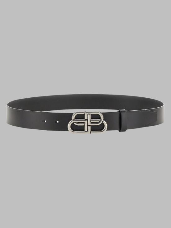 26FW 발렌시아가 BB 라지 레더 벨트 570370 1CH0B1000 BLACK