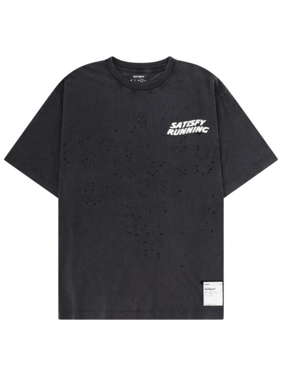 26FW 새티스파이 모스테크 티셔츠 11006 00A08 00A08 BLACK - SATISFY