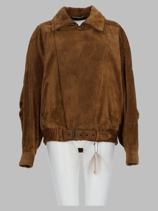 26FW 생로랑 가죽 자켓 798780 YC2AY2104 BROWN