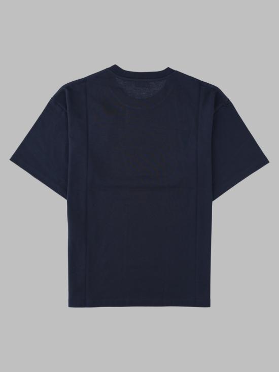 26FW 생로랑 로고 코튼 크루넥 티셔츠 798933 Y37RY4019 BLUE - SAINT LAURENT