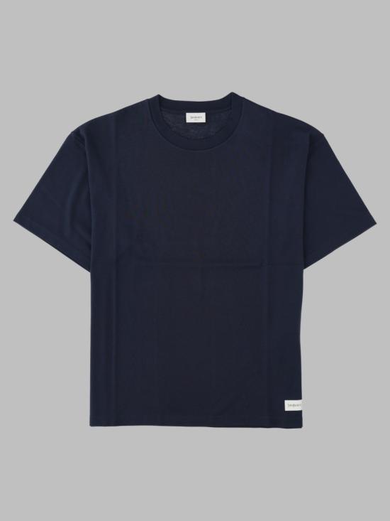 26FW 생로랑 로고 코튼 크루넥 티셔츠 798933 Y37RY4019 BLUE