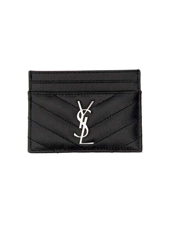 26FW 생로랑 카산드라 마틀라세 카드 케이스 423291 BOW021000 BLACK - SAINT LAURENT