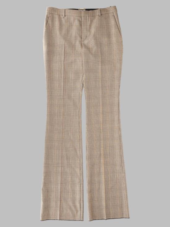 26FW 생로랑 프린스 오브 웨일즈 체크 플레어 팬츠 A000KT Y3L612242 BEIGE