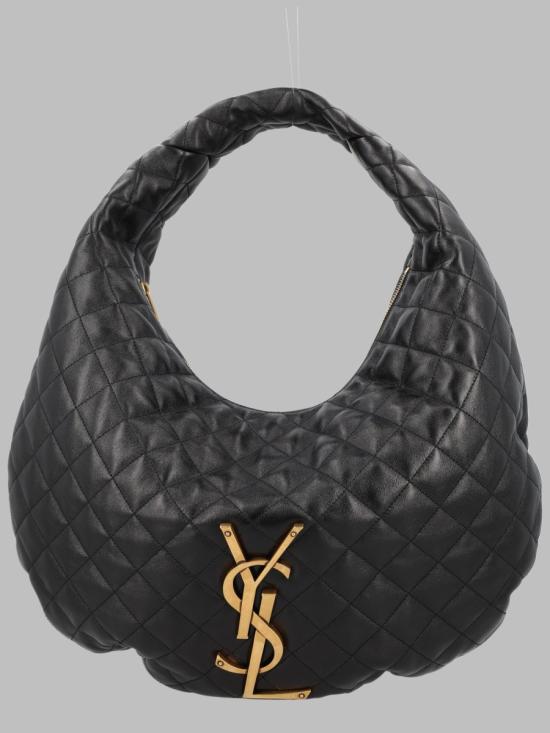 26FW 생로랑 이카 호보 퀼티드 나파 858160 AAANG1000 BLACK