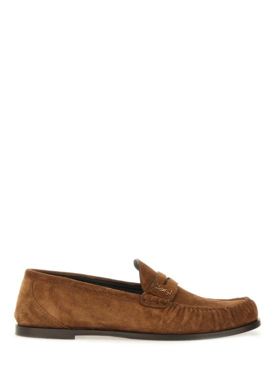 26FW 생로랑 스웨이드 페니로퍼 821173 2OYAA2732 BROWN
