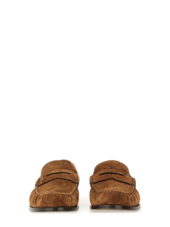26FW 생로랑 스웨이드 페니로퍼 821173 2OYAA2732 BROWN - SAINT LAURENT