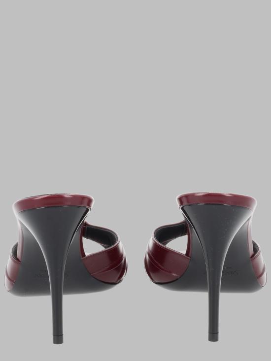 26FW 생로랑 바빌론 개더드 뮬 799606 AAEHF6629 BORDEAUX - SAINT LAURENT