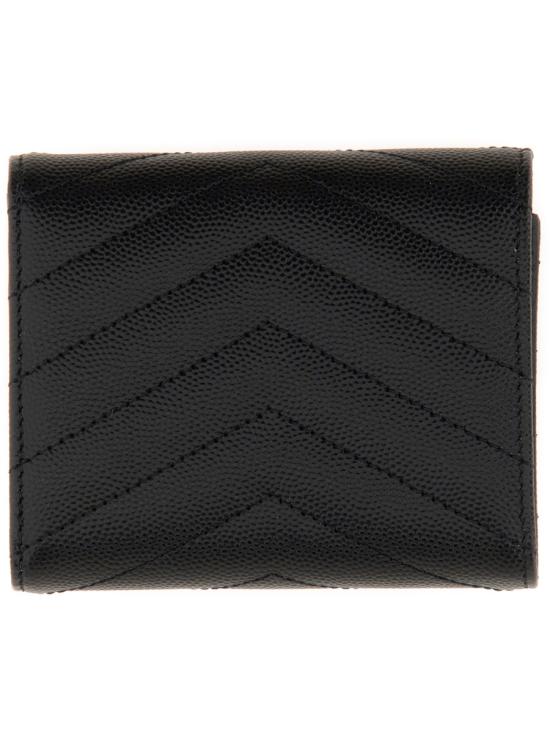26FW 생로랑 그랑 드 뿌드르 엠보스드 레더 카산드라 마틀라세 지갑 692061 BOW011000 BLACK - SAINT LAURENT