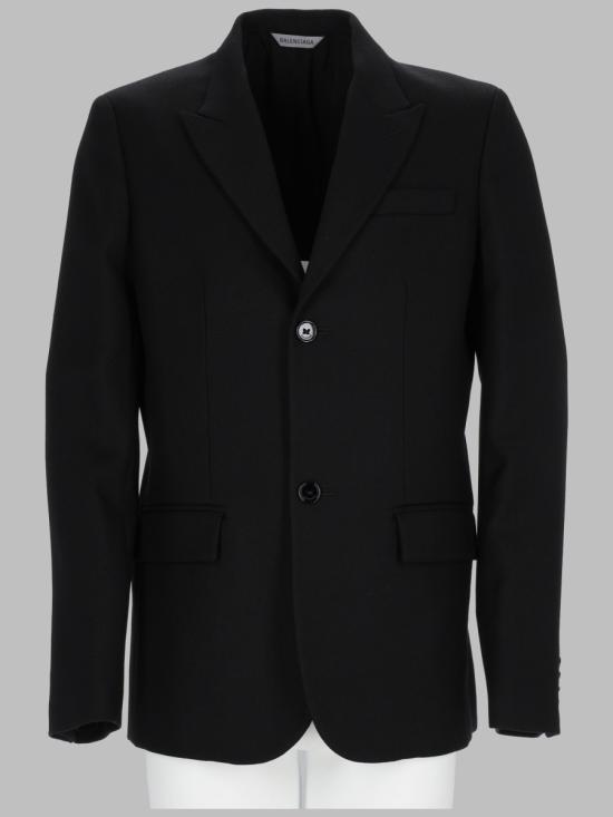 26FW 발렌시아가 싱글 브레스티드 슬림핏 자켓 A001XY TKT291000 BLACK