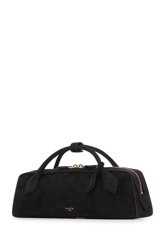 26FW 알라이아 르 테켈 스웨이드 고트스킨 클러치 AA1S06026CA328 999 NOIR - ALAIA