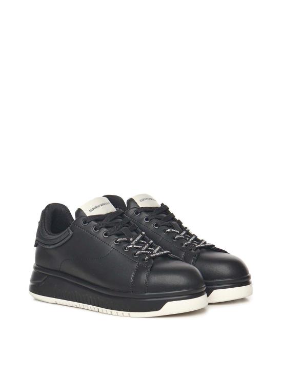 25FW 엠포리오 아르마니 스니커즈 EM003663AF18212MC105 BLACK - EMPORIO ARMANI