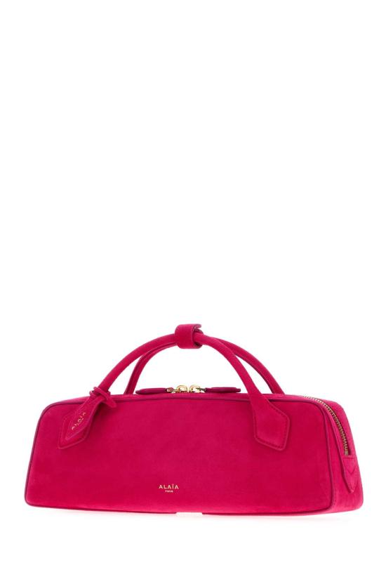 26FW 알라이아 르 테켈 스웨이드 고트스킨 클러치 AA1S06026CA328 U73 Pink - ALAIA