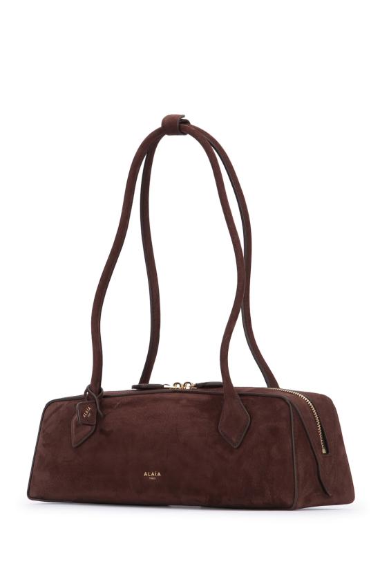 26FW 알라이아 르 테켈 미디움 레더 숄더백 AA1S06033CA214 741 BRUNOR - ALAIA