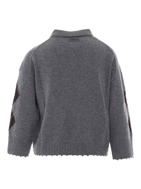 26FW 핑코 폴로 티셔츠 107286A3IEIL1 GREY - PINKO