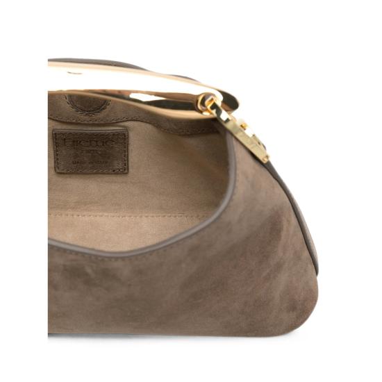 26FW 엘렘 숄더백 MINI BOOMERANG SUEDE TAUPE NEUTRALS - ELLEME