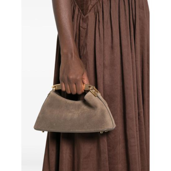 26FW 엘렘 숄더백 MINI BOOMERANG SUEDE TAUPE NEUTRALS - ELLEME