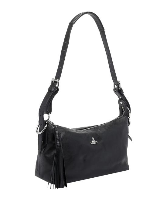 26FW 비비안웨스트우드 레더 호보 숄더백 46020017WL00BXN401 BLACK - VIVIENNE WESTWOOD